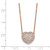True Origin 14k Rose Gold 3/4 carat Lab Grown Diamond VS DEF 18 inch Heart Necklace