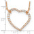 True Origin 14k Rose Gold 3/4 carat Lab Grown Diamond VS DEF 18 inch Open Heart Pendant Necklace