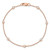 True Origin 14k Rose Gold 3/8 carat Lab Grown Diamond VS+ F+ Seven Station 7 inch Bracelet