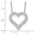 True Origin 14k White Gold 1 1/2 carat Lab Grown Diamond VS DEF 18 inch Open Heart Pendant Necklace
