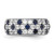 True Origin 14k White Gold 1 1/2 carat Lab Grown Diamond VS DEF and .85 carat Blue Sapphire Fashion Ring