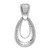 True Origin 14k White Gold 1 1/3 carat Lab Created Diamond VS DEF 18 inch Fancy Teardrop Necklace
