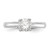True Origin 14k White Gold 1 carat Certified Complete Lab Grown Diamond VS/SI+ G+ Round Solitaire Engagement Ring