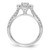 True Origin 14k White Gold 1 carat Lab Grown Diamond VS D E F Complete Fancy Halo Engagement Ring