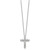 True Origin 14k White Gold 1 carat Lab Grown Diamond VS DEF 18 inch Cross Pendant Necklace