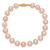14k 8-9mm Pink Near-Round Freshwater Cultured Pearl 7.5 inch Bracelet