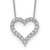 True Origin 14k White Gold 1 carat Lab Grown Diamond VS DEF 18 inch Open Heart Pendant Necklace