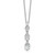 True Origin 14k White Gold 1 carat Lab Grown Diamond VS DEF 18 inch Three Stone Pendant Necklace