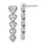 True Origin 14k White Gold 1 carat Lab Grown Diamond VS DEF Heart Dangle Post Earrings