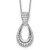 True Origin 14k White Gold 1/2 carat Lab Created Diamond VS DEF 18 inch Fancy Teardrop Necklace