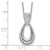 True Origin 14k White Gold 1/2 carat Lab Created Diamond VS DEF 18 inch Fancy Teardrop Necklace