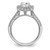 True Origin 14K White Gold 1/2 carat Lab Grown Diamond VS  D E F  Semi Mount Ascher Halo Engagement Ring - RM-CEC70F66-5387