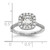 True Origin 14K White Gold 1/2 carat Lab Grown Diamond VS  D E F  Semi Mount Ascher Halo Engagement Ring - RM-CEC70F66-5387