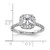 True Origin 14K White Gold 1/2 carat Lab Grown Diamond VS  D E F  Semi Mount Cushion Halo Engagement Ring