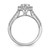 True Origin 14K White Gold 1/2 carat Lab Grown Diamond VS  D E F  Semi Mount Marquise Halo Engagement Ring
