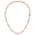 14k 8-9mm Pink/Purple/White Alternating Color Rice Freshwater Cultured Pearl 18 inch Necklace