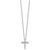 True Origin 14k White Gold 1/2 carat Lab Grown Diamond VS DEF 18 inch Cross Pendant Necklace