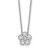 True Origin 14k White Gold 1/2 carat Lab Grown Diamond VS DEF 18 inch Floral Pendant Necklace