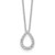 True Origin 14k White Gold 1/3 carat Lab Created Diamond VS DEF 18 inch Fancy Teardrop Necklace
