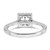 True Origin 14K White Gold 1/3 carat Lab Grown Diamond VS  D E F  Semi Mount Princess Halo Engagement Ring