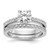 True Origin 14K White Gold 1/3 carat Lab Grown Diamond VS  D E F  Semi Mount Round Engagement Ring - RM-AF57CE2D-3953