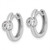 True Origin 14k White Gold 1/3 carat Lab Grown Diamond VS DEF Hinged Hoop Earrings - EM-3A9D70FE-6998