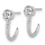 True Origin 14k White Gold 1/3 carat Lab Grown Diamond VS DEF J Hoop Earrings