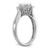 True Origin 14K White Gold 1/4 carat Lab Grown Diamond VS  D E F  Round Semi Mount Fancy Halo Engagement Ring - RM-5034F829-5350
