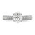 True Origin 14k White Gold 1/4 carat Lab Grown Diamond VS  D E F  Semi Mount Oval Engagement Ring - RM-630DF334-1606