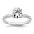 True Origin 14K White Gold 1/4 carat Lab Grown Diamond VS  D E F  Semi Mount Oval Engagement Ring - RM-7CFF8A51-9654