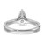 True Origin 14k White Gold 1/4 carat Lab Grown Diamond VS  D E F  Semi Mount Pear Engagement Ring