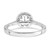 True Origin 14K White Gold 1/4 carat Lab Grown Diamond VS  D E F  Semi Mount Round Halo Engagement Ring