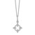 True Origin 14k White Gold 1/4 carat Lab Grown Diamond VS DEF 18 inch Bloom Floral Pendant Necklace