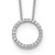 True Origin 14k White Gold 1/4 carat Lab Grown Diamond VS DEF 18 inch Eternity Pendant Necklace