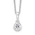 True Origin 14k White Gold 1/4 carat Lab Grown Diamond VS DEF 18 inch Solitaire Pendant Necklace