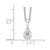 True Origin 14k White Gold 1/4 carat Lab Grown Diamond VS DEF 18 inch Solitaire Pendant Necklace