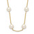 14k 8-9mm White Near-Round Freshwater Cultured Pearl 14-Station 18 inch Necklace