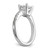 True Origin 14K White Gold 1/5 carat Lab Grown Diamond VS  D E F  Semi Mount Princess Engagement Ring