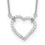 True Origin 14k White Gold 1/5 carat Lab Grown Diamond VS DEF 18 inch Hearts Pendant Necklace