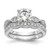True Origin 14K White Gold 1/6 carat Lab Grown Diamond VS  D E F  Semi Mount Round Engagement Ring