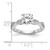 True Origin 14K White Gold 1/6 carat Lab Grown Diamond VS  D E F  Semi Mount Round Engagement Ring