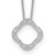 True Origin 14k White Gold 1/6 carat Lab Grown Diamond VS DEF 18 inch Quatrefoil Floral Necklace