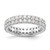 True Origin 14K White Gold 2 carat Lab Grown Diamond VS  D E F  Size 6.5 Eternity Band