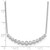 True Origin 14K White Gold 3/4 carat Lab Grown Diamond VS  D E F 18 inch Graduated Curved Bar Necklace