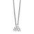 True Origin 14K White Gold 3/4 carat Lab Grown Diamond VS  D E F Three Stone 18 inch Necklace