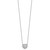 True Origin 14k White Gold 3/4 carat Lab Grown Diamond VS DEF 18 inch Heart Necklace