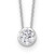 True Origin 14k White Gold 3/4 carat Lab Grown Diamond VS DEF 18 inch Solitaire Slide Necklace