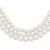 14k 8-9mm White Near-Round Freshwater Cultured Pearl 3-Strand 16 inch Necklace