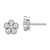 True Origin 14k White Gold 3/4 carat Lab Grown Diamond VS DEF Floral Post Earrings - EM-AAF60292-6354
