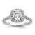 True Origin 14K White Gold 3/8 carat Lab Grown Diamond VS  D E F  Semi Mount Cushion Halo Engagement Ring - RM-7E63376C-7829